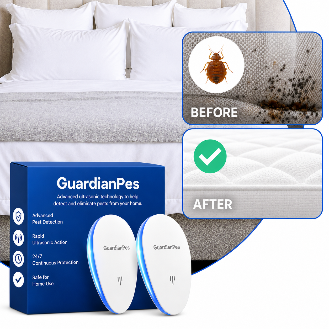 GuardianPes™ 2026 Upgraded Pest Repeller – Banish Bed Bugs For Good